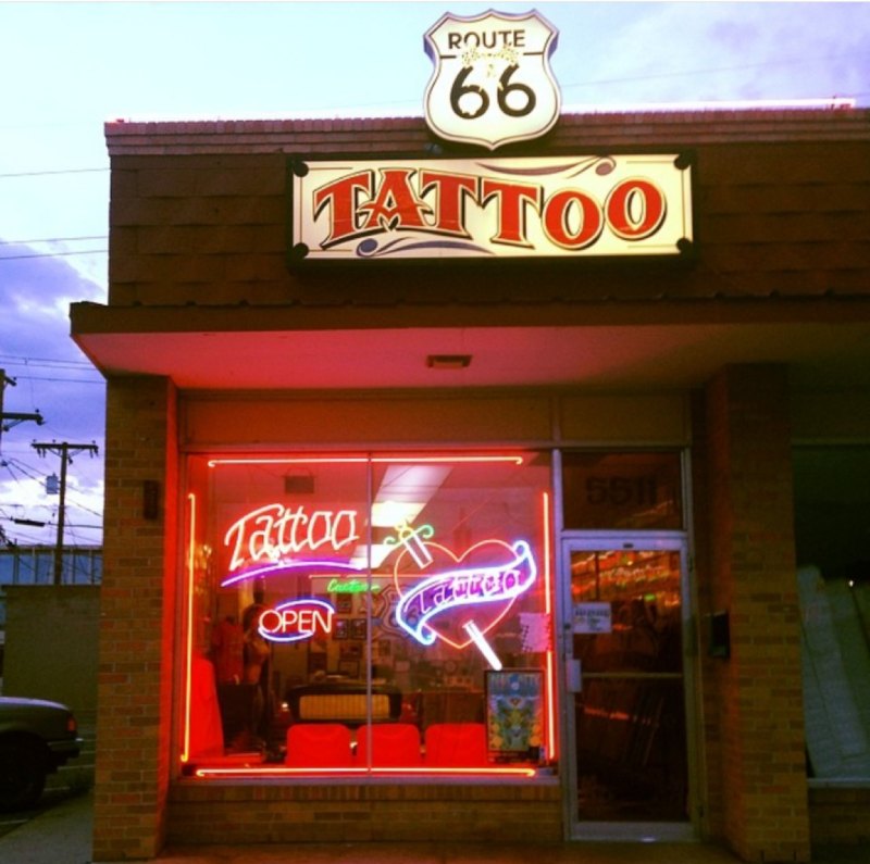 Route 66 Fine Line Tattoo