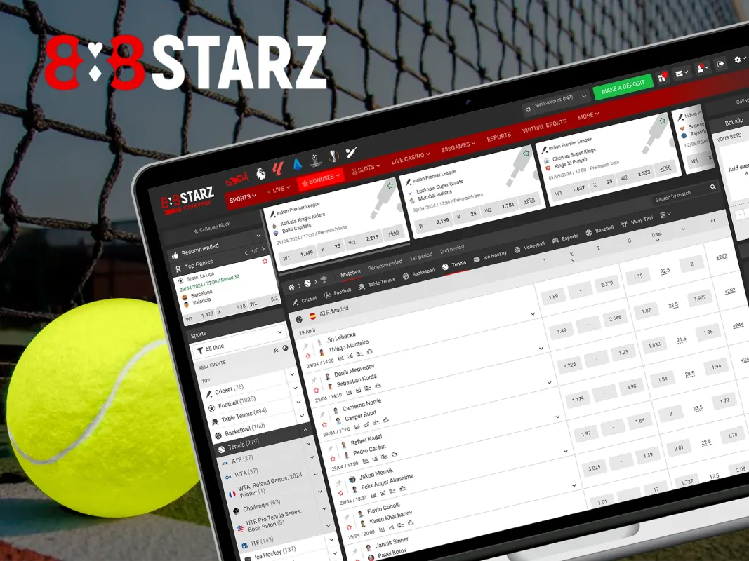 Tennis Betting 888STARZ