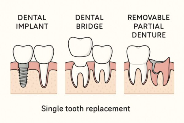 Dental implant for single tooth