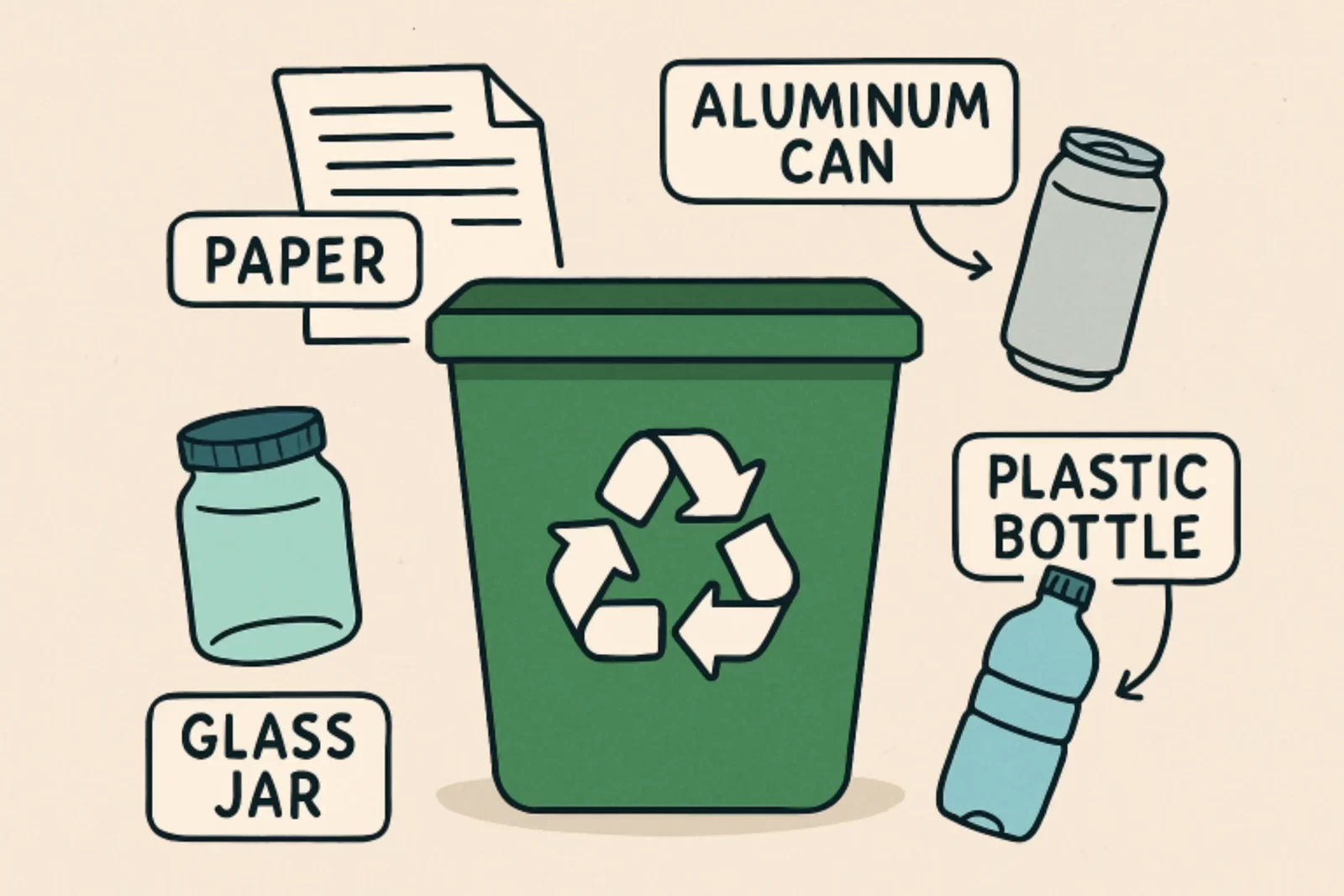 recycling materials in everyday life