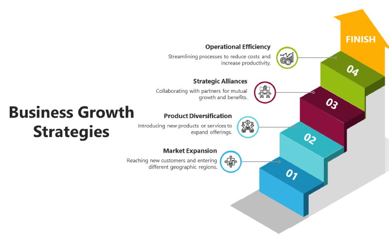 A Business Growth Strategy Infographic.