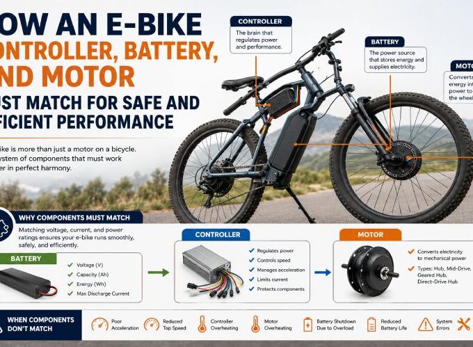 E-Bike Controller Battery and Motor