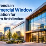 Modern Commercial Windows at Sunset